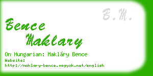bence maklary business card